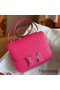 Hermes Constance Enamel 18 Handmade Bag In Rose Mexico Epsom Calfskin Replica