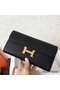 Hermes Constance Long Wallet In Black Epsom Leather Replica