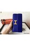 Hermes Constance Long Wallet In Blue Electric Epsom Leather Replica
