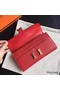 Hermes Constance Long Wallet In Red Epsom Leather Replica