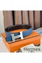 Hermes Constance Reversible Belt 38MM in Blue Clemence Leather Replica