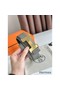 Hermes Constance Reversible Belt 38MM in Grey Clemence Leather Replica