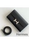 Hermes Constance To Go Wallet in Black Epsom Calfskin Replica