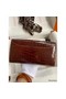 Hermes Constance To Go Wallet in Dark Brown Shiny Alligator Leather Replica