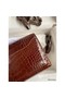 Hermes Constance To Go Wallet in Dark Brown Shiny Alligator Leather Replica