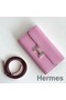Hermes Constance To Go Wallet in Mauve Sylvestre Epsom Calfskin Replica