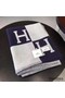 Hermes Dark Blue Avalon Throw Blanket Replica