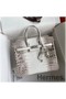 Hermes Diamond Birkin 25cm In Himalaya Niloticus Crocodile Skin Replica