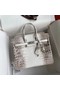 Hermes Diamond Birkin 25cm In Himalaya Niloticus Crocodile Skin Replica