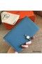 Hermes Dogon Duo Wallet In Blue Jean Leather Replica