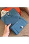 Hermes Dogon Duo Wallet In Blue Jean Leather Replica