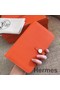 Hermes Dogon Duo Wallet In Orange Clemence Leather Replica