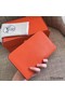 Hermes Dogon Duo Wallet In Orange Clemence Leather Replica