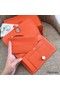 Hermes Dogon Duo Wallet In Orange Clemence Leather Replica