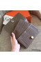 Hermes Dogon Duo Wallet In Taupe Clemence Leather Replica
