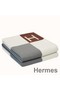 Hermes Ecru Gris Avalon Vibration Throw Blanket Replica