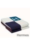 Hermes Ecru Indigo Avalon Vibration Throw Blanket Replica