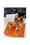 Hermes Elda Espadrilles in Brown Leather Replica