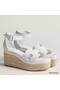 Hermes Elda Espadrilles in White Leather Replica