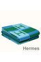 Hermes Emeraude Avalon Bayadere Throw Blanket Replica