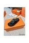 Hermes Empire Sandals in Black Calfskin Replica