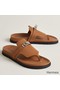 Hermes Empire Sandals in Brown Calfskin Replica