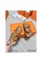 Hermes Empire Sandals in Brown Calfskin Replica