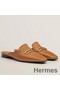 Hermes Esmee Mules in Brown Calfskin Replica