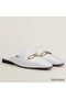 Hermes Esmee Mules in White Calfskin Replica