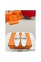 Hermes Esmee Mules in White Calfskin Replica