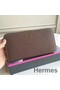 Hermes Etoupe Clemence Azap Zipped Wallet Replica