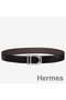 Hermes Etrier Buckle Belt & Chocolate Clemence 32 MM Strap Replica
