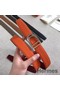 Hermes Etrier Buckle Belt & Orange Clemence 32 MM Strap Replica