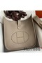 Hermes Evelyne III PM 29 Handmade Bag in Gris Asphalt Clemence Leather Replica