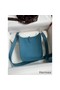 Hermes Evelyne Mini Handmade Bag in Blue Jean Clemence Leather Replica