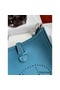 Hermes Evelyne Mini Handmade Bag in Blue Jean Clemence Leather Replica