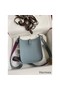 Hermes Evelyne Mini Handmade Bag in Blue Lin Clemence Leather Replica