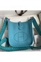 Hermes Evelyne Mini Handmade Bag in Blue du Nord Clemence Leather Replica