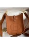 Hermes Evelyne Mini Handmade Bag in Gold Clemence Leather Replica