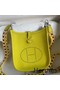 Hermes Evelyne Mini Handmade Bag in Lime Clemence Leather Replica