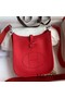 Hermes Evelyne Mini Handmade Bag in Red Clemence Leather Replica
