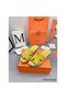 Hermes Eze 30 Cork Platform Sandals in Yellow Suede Leather Replica