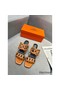 Hermes Figari 55mm Wedge Sandals In Brown Nappa Leather Replica