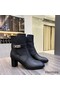 Hermes Frenchie 50mm Ankle Boots In Black Calfskin Replica