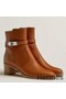 Hermes Frenchie 50mm Ankle Boots In Brown Calfskin Replica