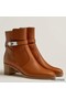 Hermes Frenchie 50mm Ankle Boots In Brown Calfskin Replica