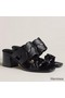 Hermes Gaby Sandals 60mm in Black Nappa Leather Replica