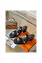 Hermes Gaby Sandals 60mm in Black Nappa Leather Replica