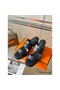 Hermes Gaby Sandals 60mm in Black Nappa Leather Replica