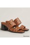 Hermes Gaby Sandals 60mm in Brown Nappa Leather Replica